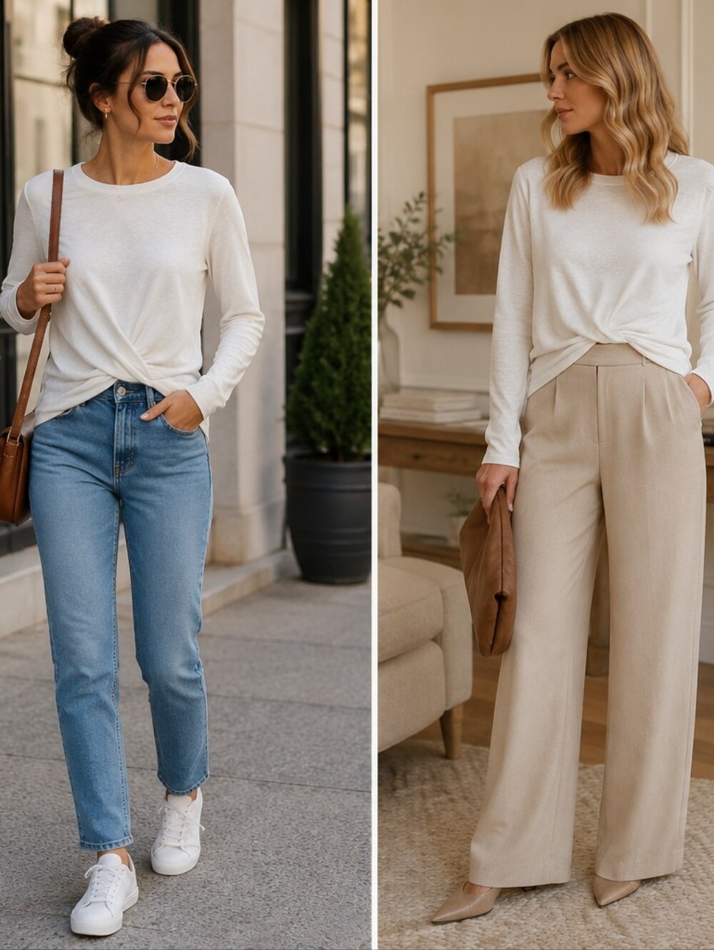 FRONT TWISTED LONG SLEEVE TOP COA BY ANTHROPOLOGIE